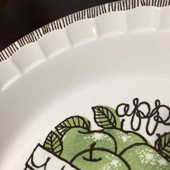 Vintage Apple Pie Recipe Pie Plate bakeware - Picture 14 of 16